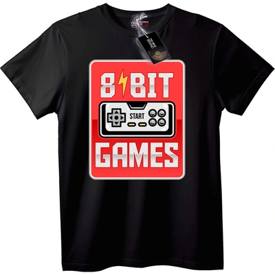 NOONEBRAND Тениска 8-битов ретро контролер - 3XL, White