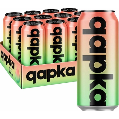 Qapka minerální voda s příchutí broskev a kiwi 12 x 500 ml