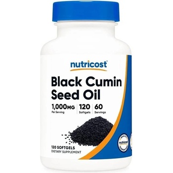 Nutricost Black Cumin Seed Oil, 1000 mg, 120 софтгел капсули, Nutricost (67368 (474101) NC)