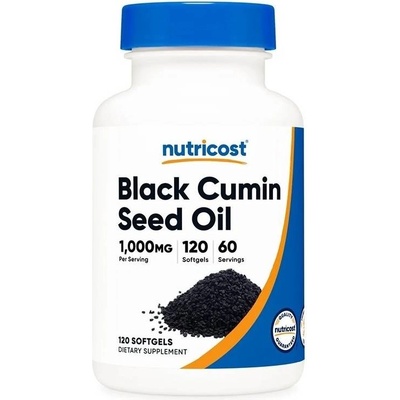 Nutricost Black Cumin Seed Oil, 1000 mg, 120 софтгел капсули, Nutricost (67368 (474101) NC)