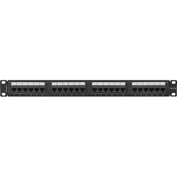 Lanberg patch panel 24 port 1U 19" CAT. 6a utp black (PPUA-1024-B)