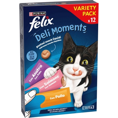 Felix Deli Moments Multipack kuře, losos a kachna 12 x 10 g