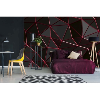 DIMEX ART s. r. o Самозалепваща се флизелинова фототапета футуристична многоъгълна форма 375 x 250 см