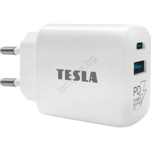 TESLA - Адаптер за бързо зареждане Power Delivery 25W бял (TE0088)