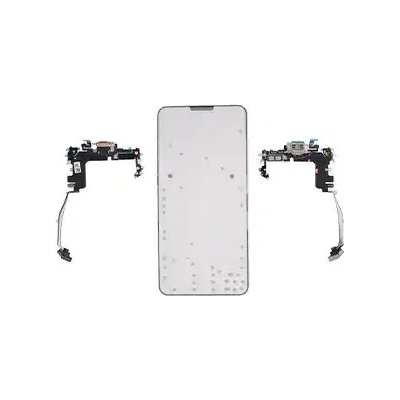 Nabíjecí obvod + Flex kabel iPhone 17 Pro – Genuine OEM – pSIM (UK/EU) – stříbrný IPH2080