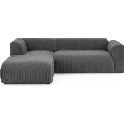 ROPEZ Тъмносив ъглов диван от рипсено кадифе (ляв ъгъл) Merid - Ropez (Merid Naroznik L Lewa OT tk. Lincoln 90 ( Davis ))
