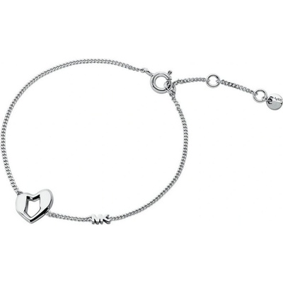 Michael Kors Romantický stříbrný náramek se srdíčkem Love Kors MKC1778040