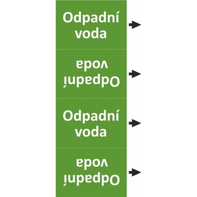 Grafiko | Odpadní voda - průměru trubky o 100 mm - Pás dle ISO 20560 - Materiál fólie s ochrannou laminací, Rozměr 105 x 1350 mm