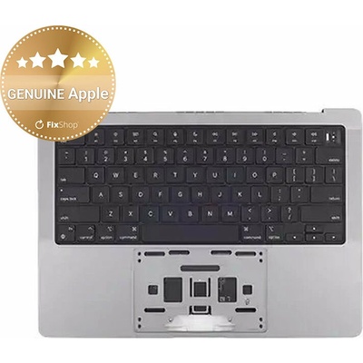 Horný rám klávesnice pre MacBook Pro 14", A2918 (Late 2023), s klávesnicou US a batériou, Space Gray, 661-35708, Genuine Apple, Space Gray