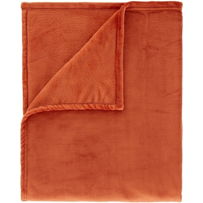 Catherine Lansfield Oranžová deka z mikroplyšu Raschel Velvet 130x170