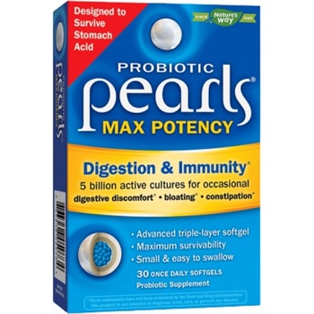 Nature's Way Probiotic Pearls Max Potencyi | Digestion & Immunity [30 Гел капсули]