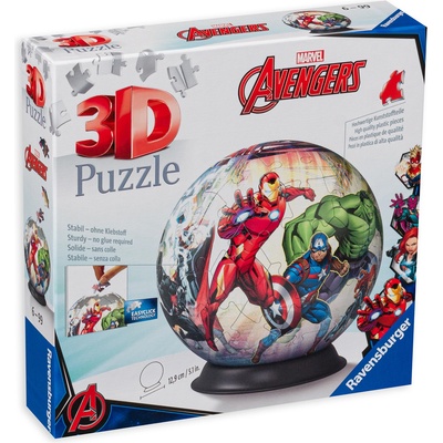 Ravensburger 3D Пъзел Ravensburger от 72 части - Отмъстителите (11496)