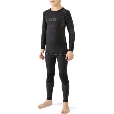 Viking Riko Kids set detské termoprádlo čierna