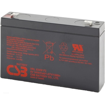 Image 1 of Eaton CSB 6V 9Ah, HRL634WF2 (HRL634WF2)