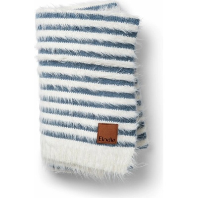 Furry Knit Blanket Elodie Details Berry Blue