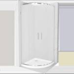 Mexen Rio полукръгла душ кабина 90 x 90 см, матирано стъкло, хром + корито Flat, (863-090-090-01-30-4110)