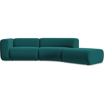 makamii Тюркоазен кадифен шезлонг (десен ъгъл) Ekahi - Makamii (EKAHI_4SOR_3_P1_C27)