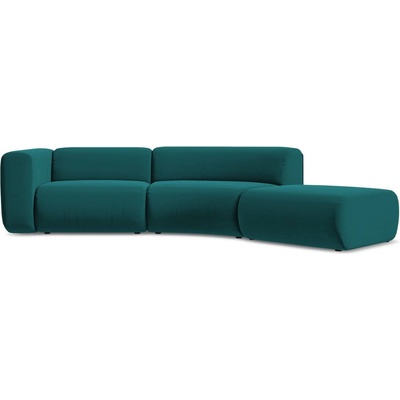 makamii Тюркоазен кадифен шезлонг (десен ъгъл) Ekahi - Makamii (EKAHI_4SOR_3_P1_C27)