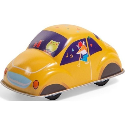 Moulin Roty Plechové auto žlutá