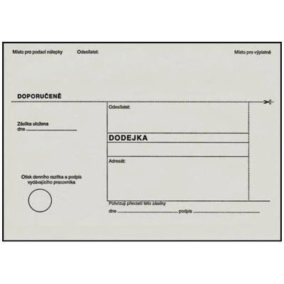 Obálky B6 s dodejkou - bílá / 1000 ks