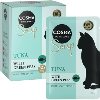 Cosma Soup tuniak so zeleným hráškom 12 x 40 g