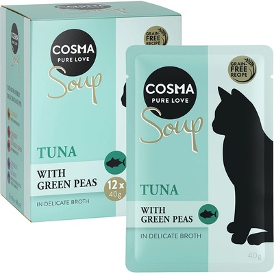 Cosma Soup tuniak so zeleným hráškom 12 x 40 g