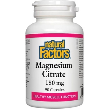 Natural Factors Magnesium Citrate, 150 mg, 90 капсули, Natural Factors (1652 NF)