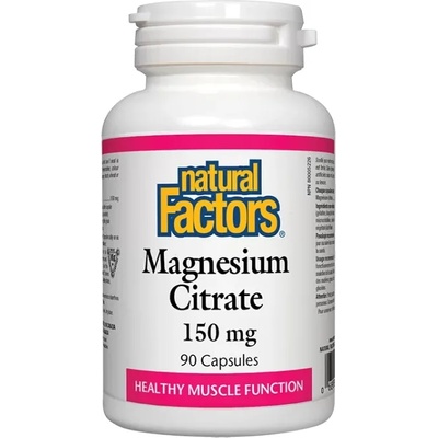 Natural Factors Magnesium Citrate, 150 mg, 90 капсули, Natural Factors (1652 NF)