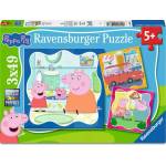 Ravensburger - Puzzle 3x49 Peppa Pig: Family comes first! - 40 - 99 piese