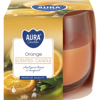 AURA Декоративна свещ с аромат aura orange и горене 24 часа (sn71-63)