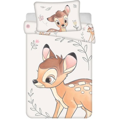 JERRY FABRICS povlečení do postýlky Bambi Beige baby Bavlna 100 x 135 cm 40 x 60 cm