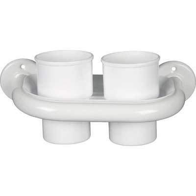 Aqualine White Line Držiak kelímkov, biela 8007