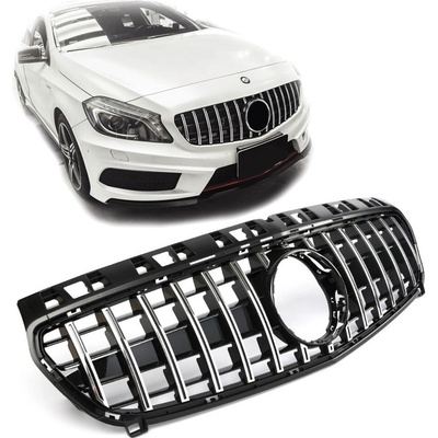 Angeleyes Športová maska pre Mercedes W176 predfacelift čierna lesklá s chrómovými lištami