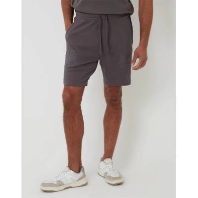 Threadbare Поларени къси панталони Threadbare Men's Ardsley Fleece Jogger Shorts - Slate