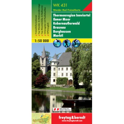 Freytag & Berndt Wander-, Rad- und Freizeitkarte Thermenregion Innviertel, Ibmer Moor, Kobernaußerwald, Braunau, Burghausen, Mar