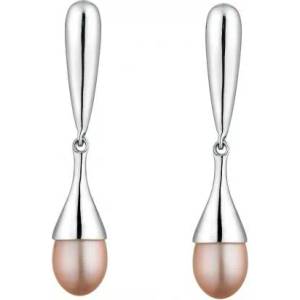 Swan Сребърни обици със сладководни розови перли IE0369L Swan