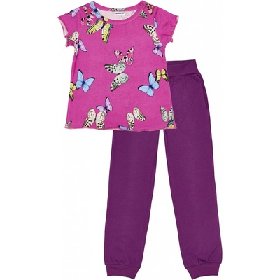 Winkiki Kids Wear dívčí pyžamo Butterfly fialová