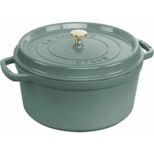 Staub Litinový hrnec s poklicí Cocotte Ø 28 cm / 6,7 l zelená 1023970