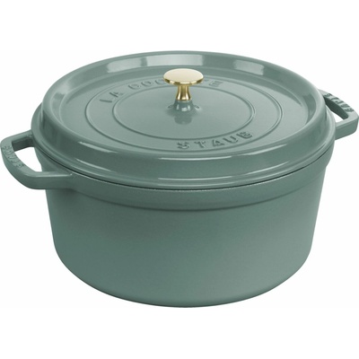 Staub Litinový hrnec s poklicí Cocotte Ø 28 cm / 6,7 l zelená 1023970