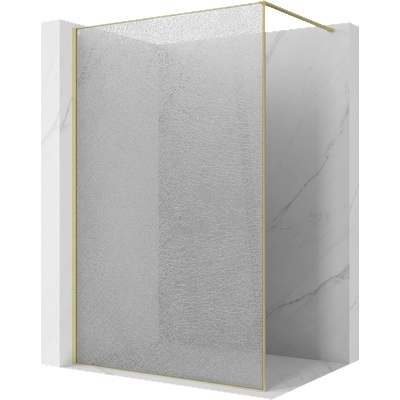 Mexen Kioto Душ стена Walk-in 70 x 200 cm, транспарентен crackle 12 mm, златна четка (800-070-101-55-04-X)
