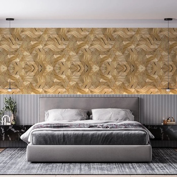 Image 1 of Art Gift Decor Фототапет - Дървена плетеница 2