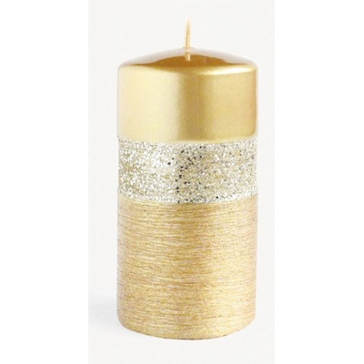 Artman Candles Vánoční Queen Evo válec zlatá 7 x 14 cm