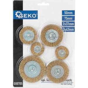 GEKO Комплект телени четки за бормашина, 6 бр 63194 (g00705)
