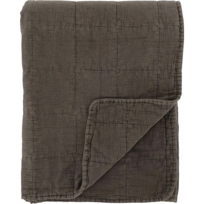 Chic Antique Prošívaný přehoz Aix Mocca 130 × 180 cm, hnědá barva, textil