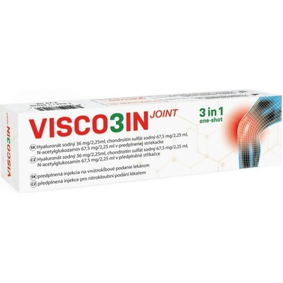 Visco3IN joint predplnená injekcia na vnútrokĺbové podanie 2,25 ml