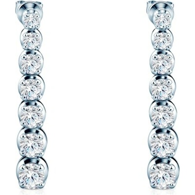 SAVICKI Náušnice biele zlato, laboratórne diamanty SAVE94206 W LGD
