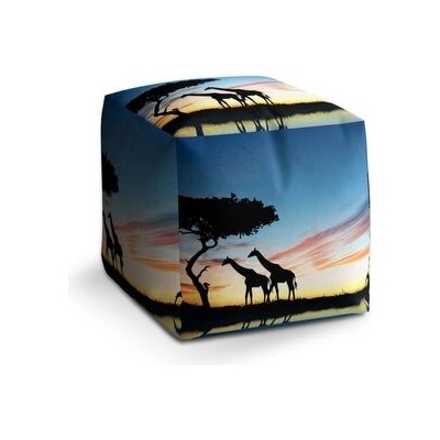 Sablio Taburet Cube Sahara: 40x40x40 cm