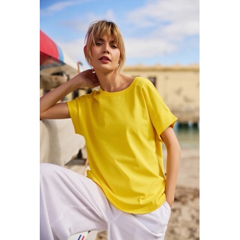 Moodo Дамска памучна тениска Moodo - жълта Moodo | Zhalt | ЖЕНИ | XS