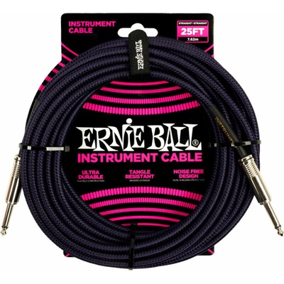 Ernie Ball Braided Straight Straight Inst Cable 7, 5 m Директен - Директен Инструментален кабел (P06397)