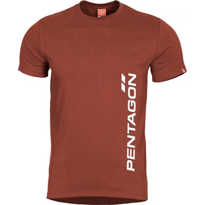 Pentagon Ageron Vertical tričko maroon red
